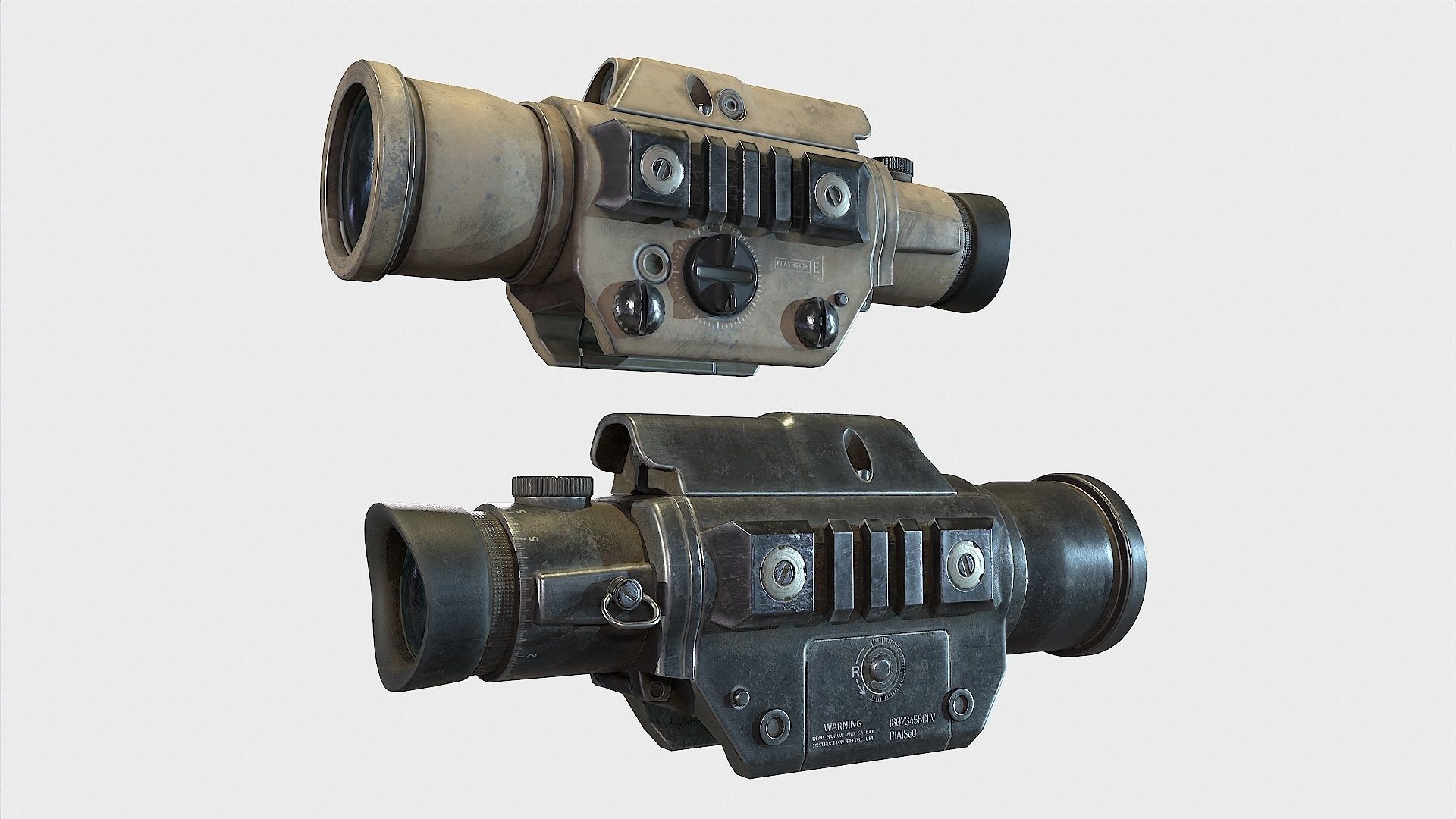 Optical Scope 8  Low-poly 3D model_1