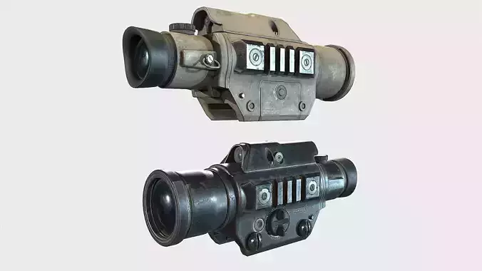 Optical Scope 8  Low-poly 3D model