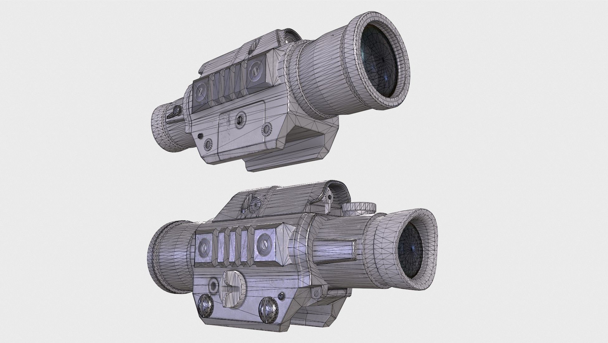 Optical Scope 8  Low-poly 3D model_14