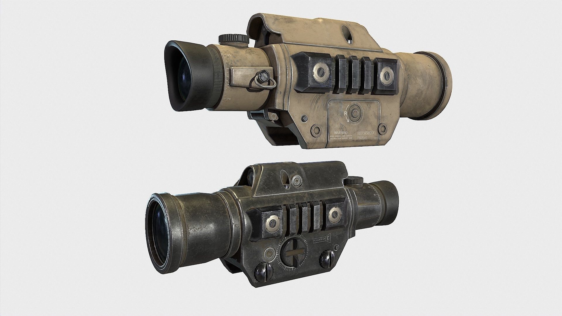 Optical Scope 8  Low-poly 3D model_3