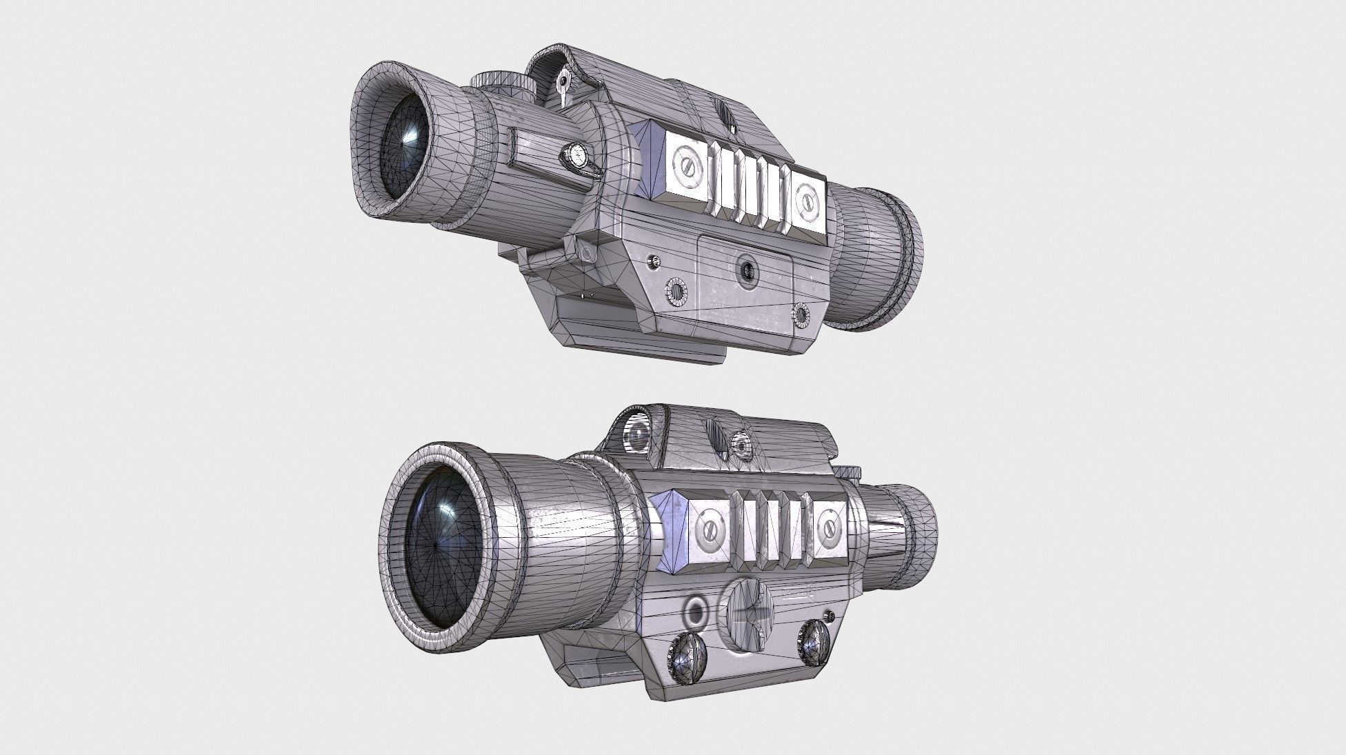 Optical Scope 8  Low-poly 3D model_13