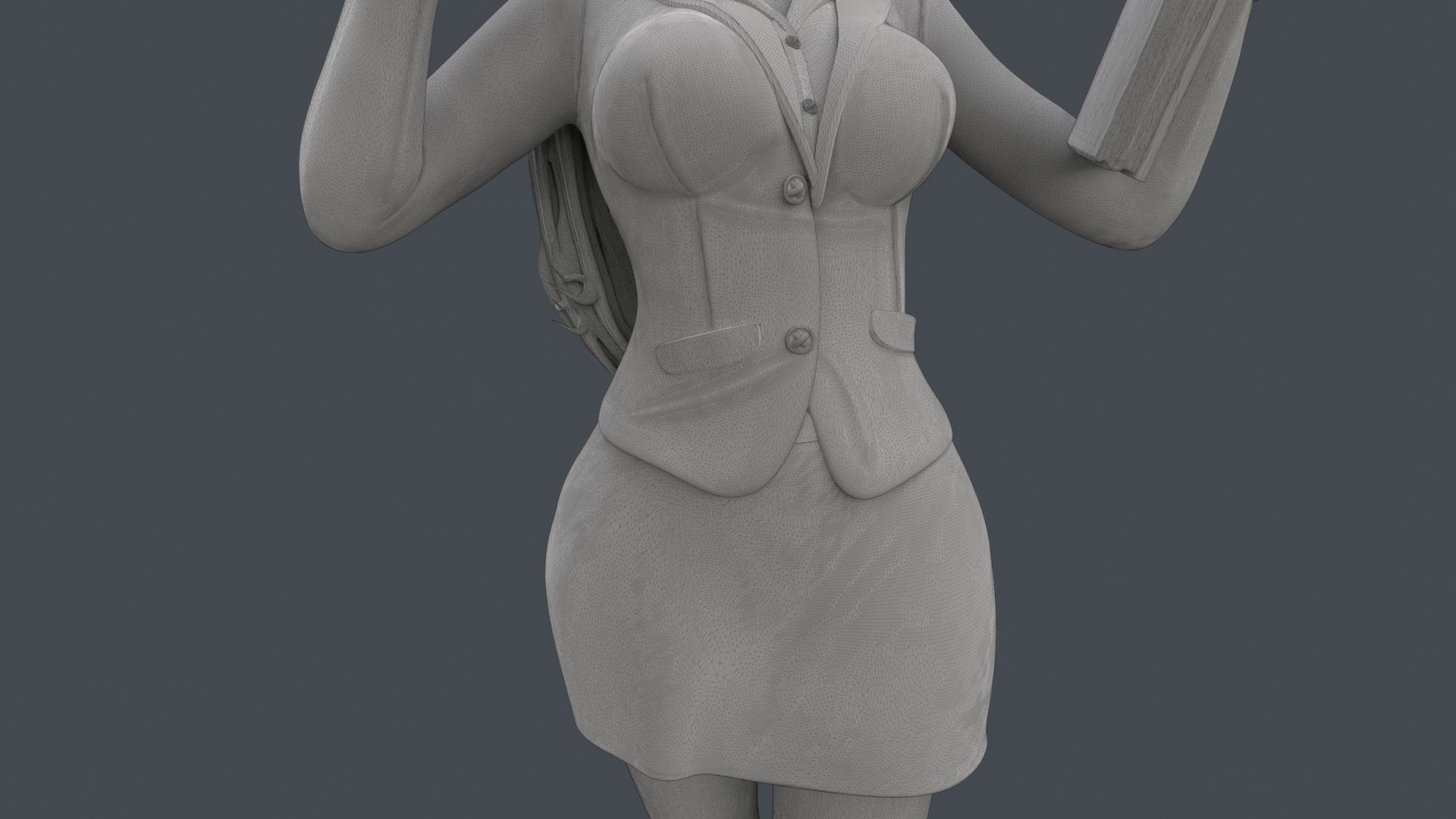 Anime Sexy Office Lady 3D Printing 3D print model_23