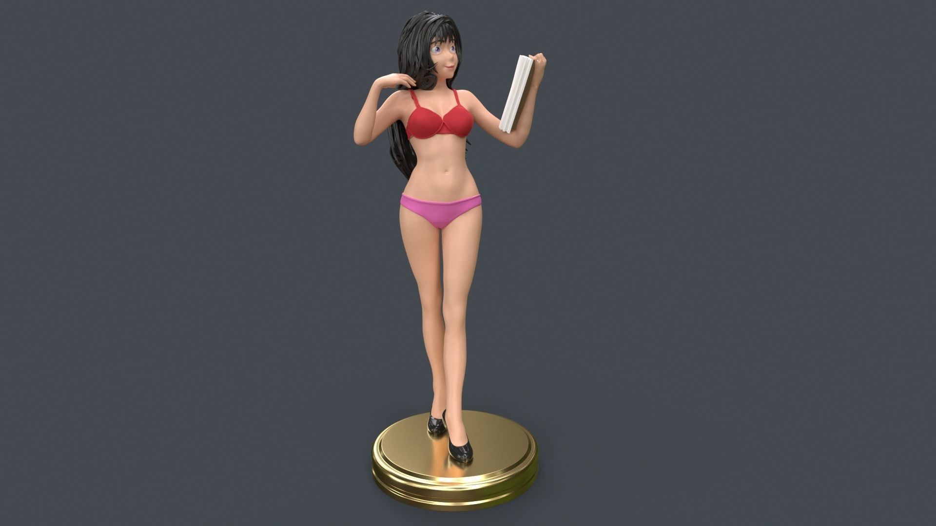 Anime Sexy Office Lady 3D Printing 3D print model_16