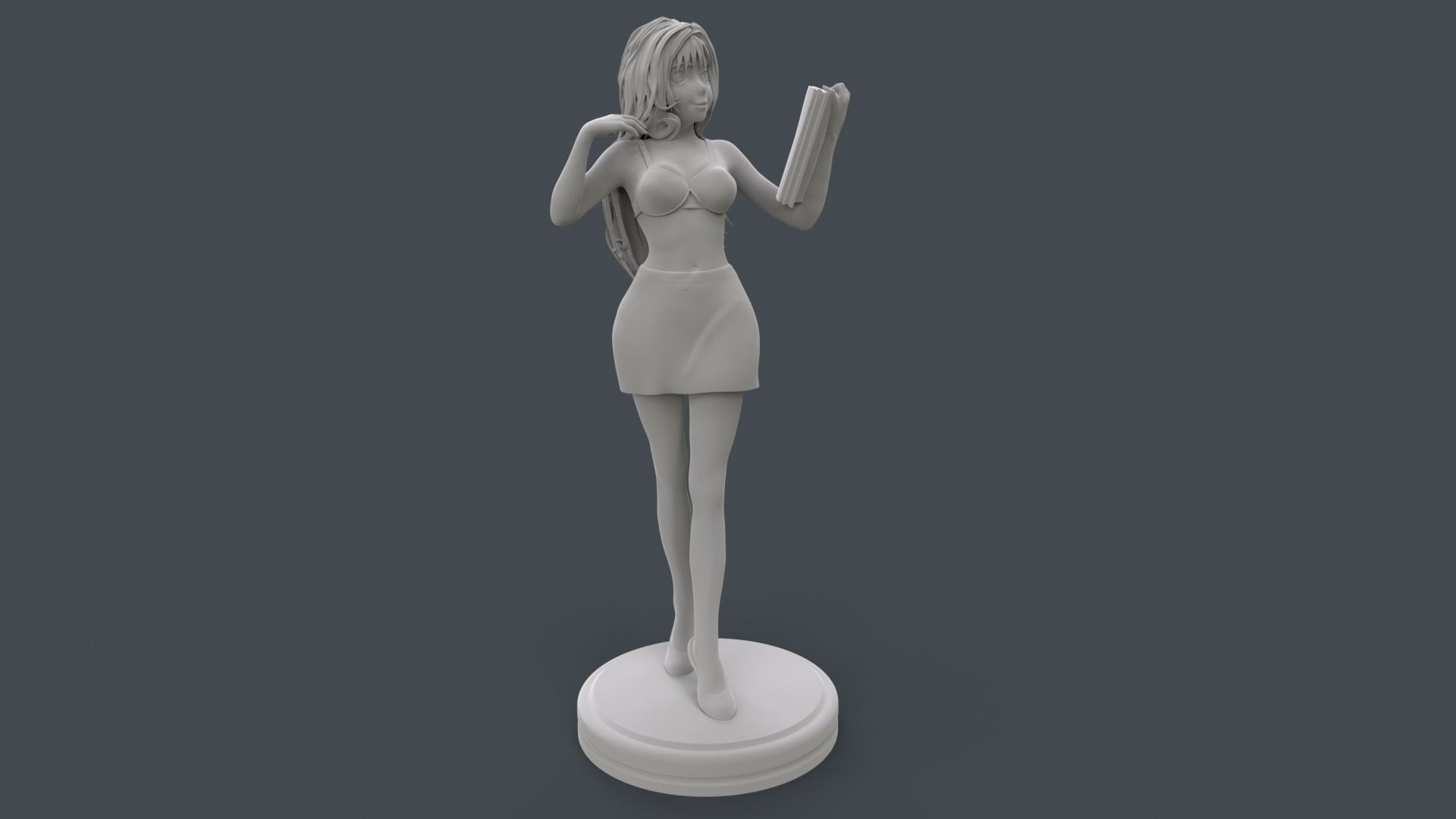 Anime Sexy Office Lady 3D Printing 3D print model_15