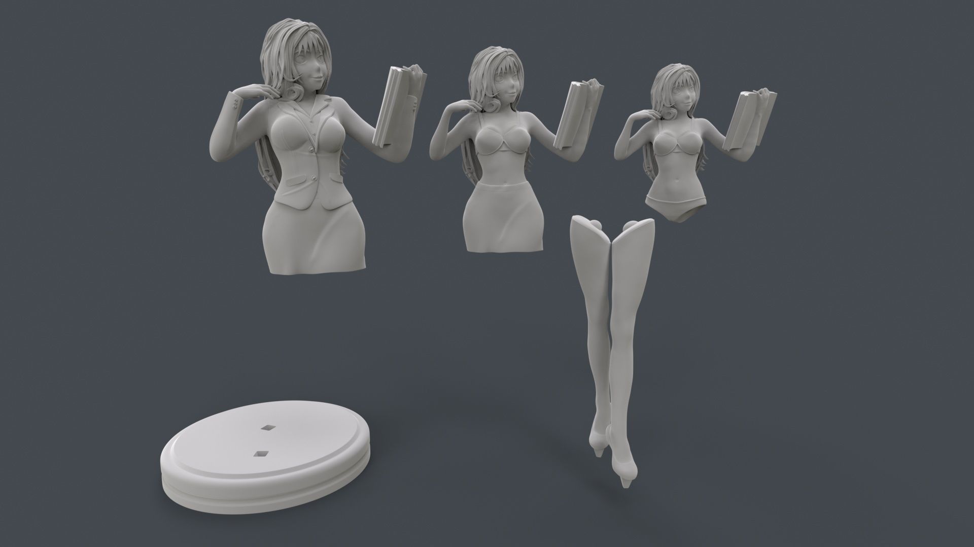 Anime Sexy Office Lady 3D Printing 3D print model_19