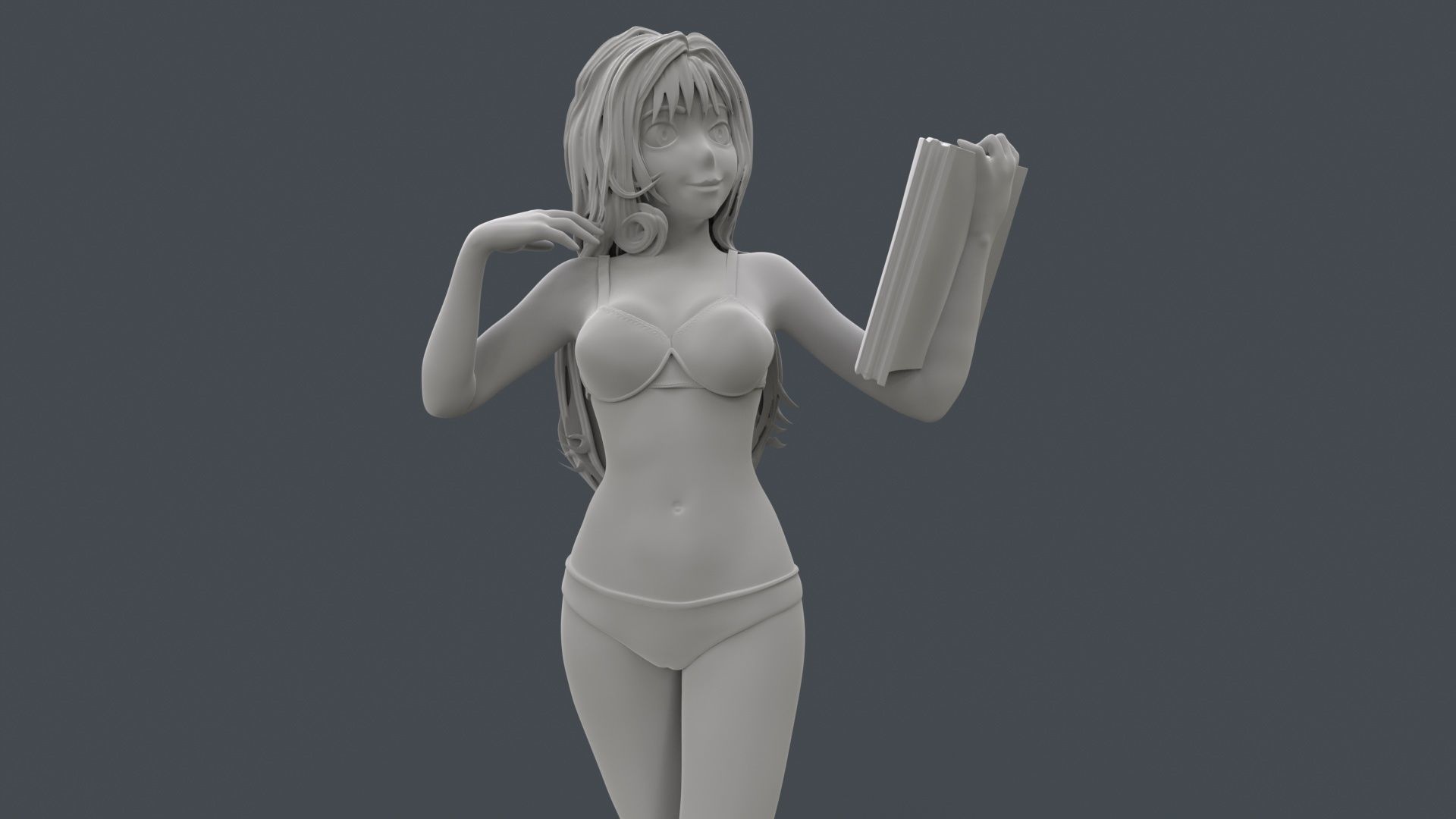 Anime Sexy Office Lady 3D Printing 3D print model_22