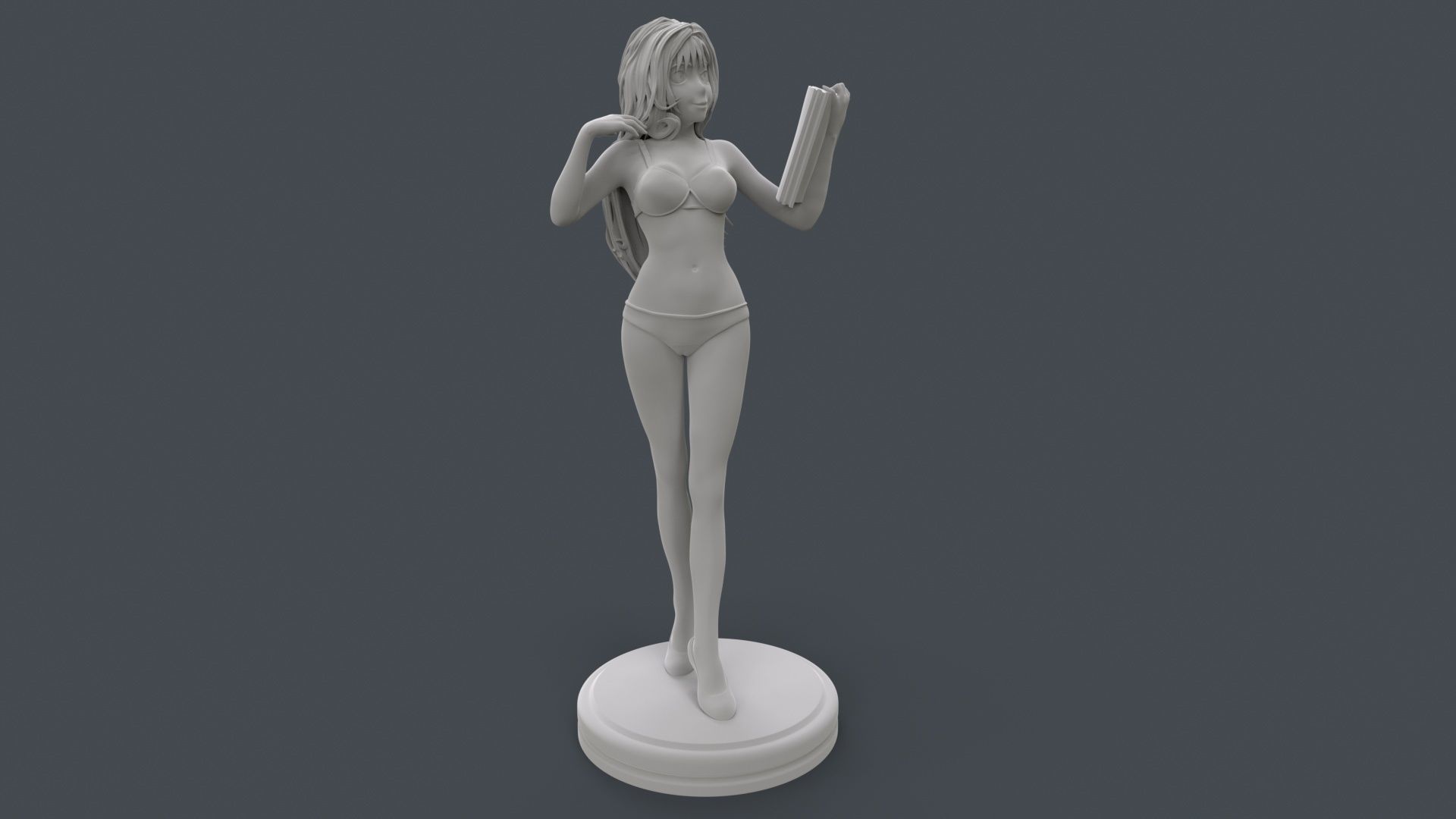 Anime Sexy Office Lady 3D Printing 3D print model_17