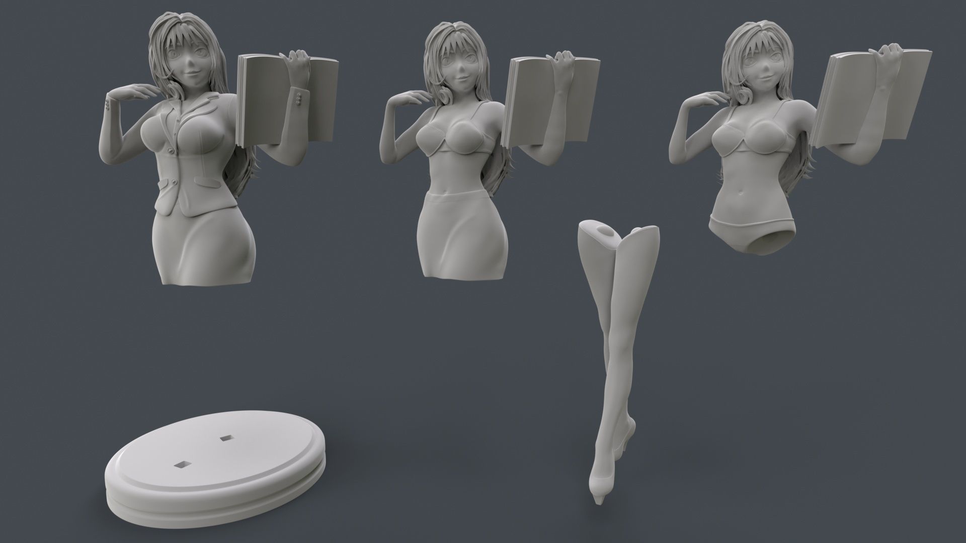 Anime Sexy Office Lady 3D Printing 3D print model_18