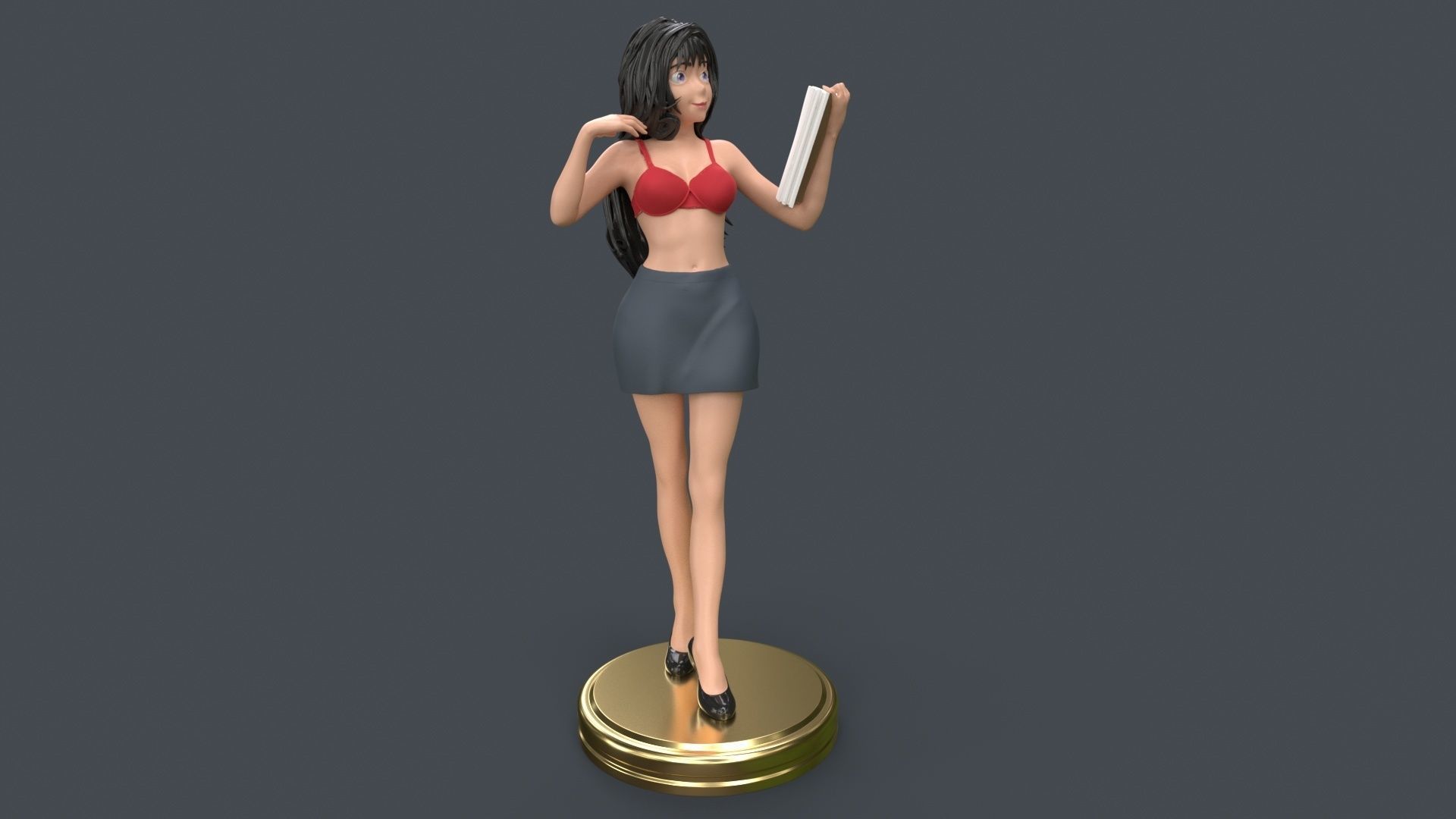 Anime Sexy Office Lady 3D Printing 3D print model_14