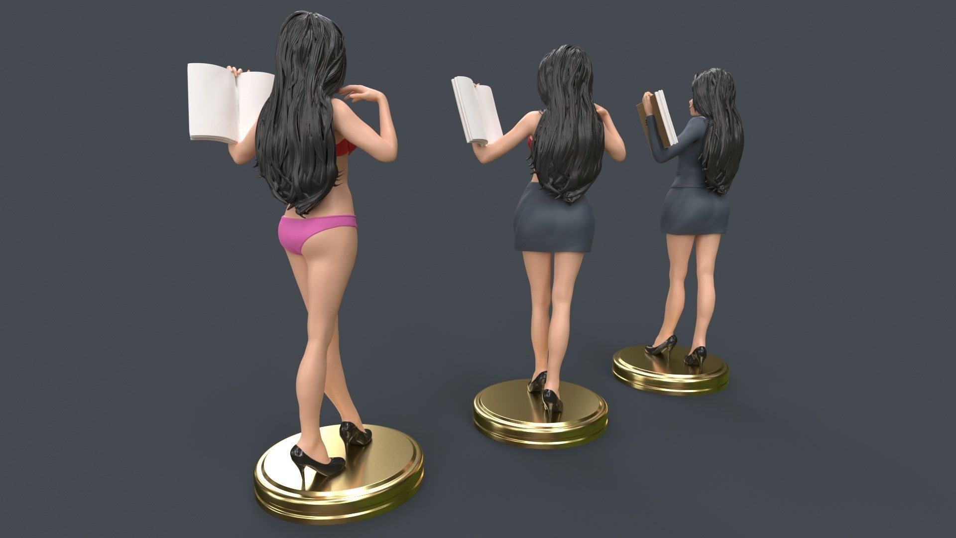 Anime Sexy Office Lady 3D Printing 3D print model_5