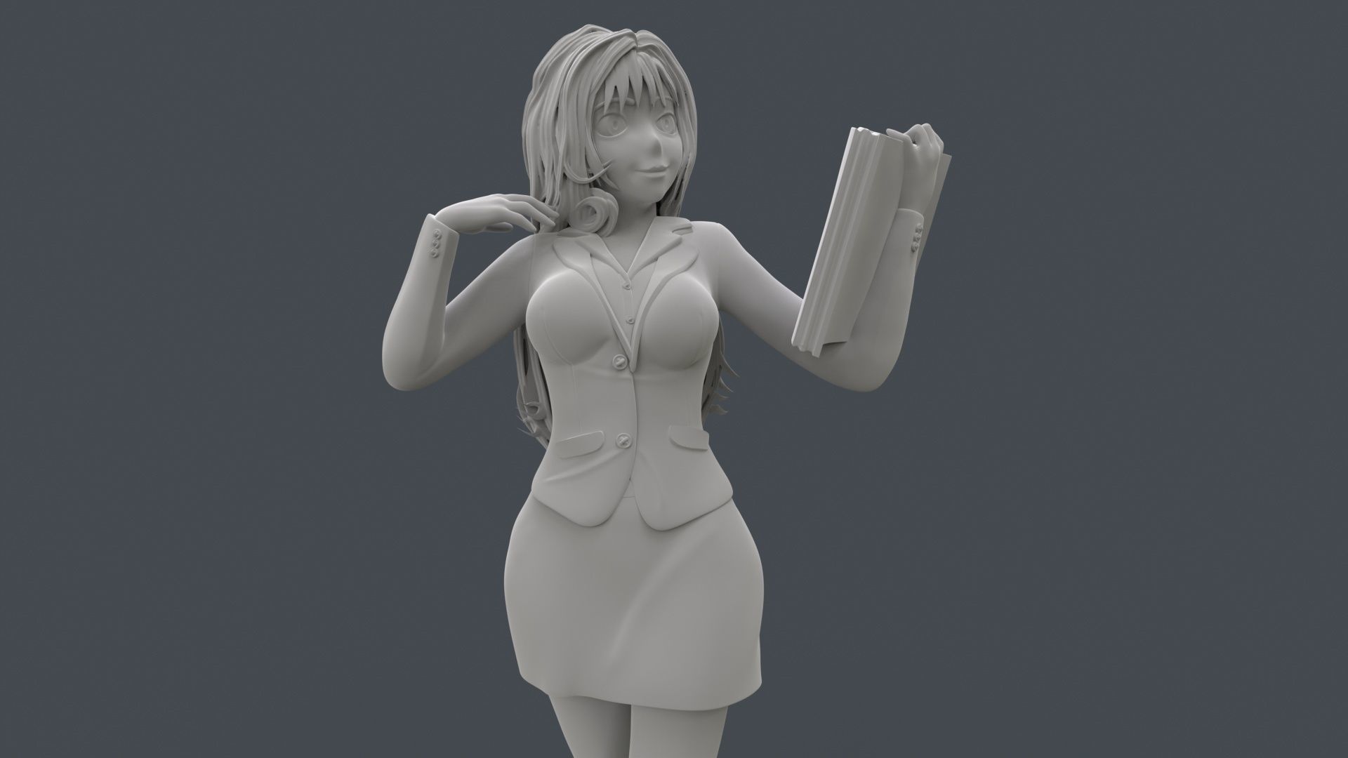Anime Sexy Office Lady 3D Printing 3D print model_20