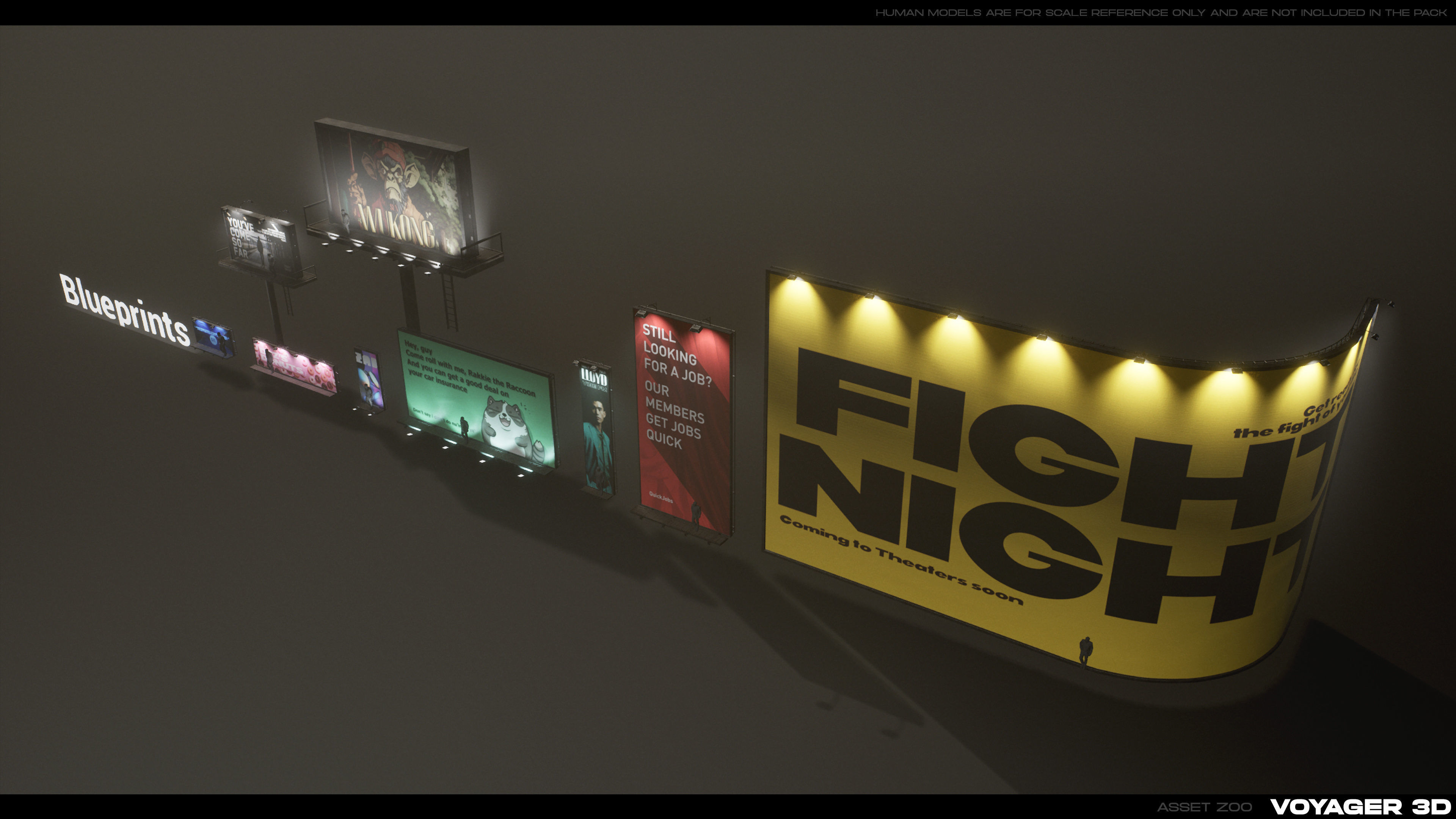 Billboards Pack Vol 01 Low-poly 3D model_12