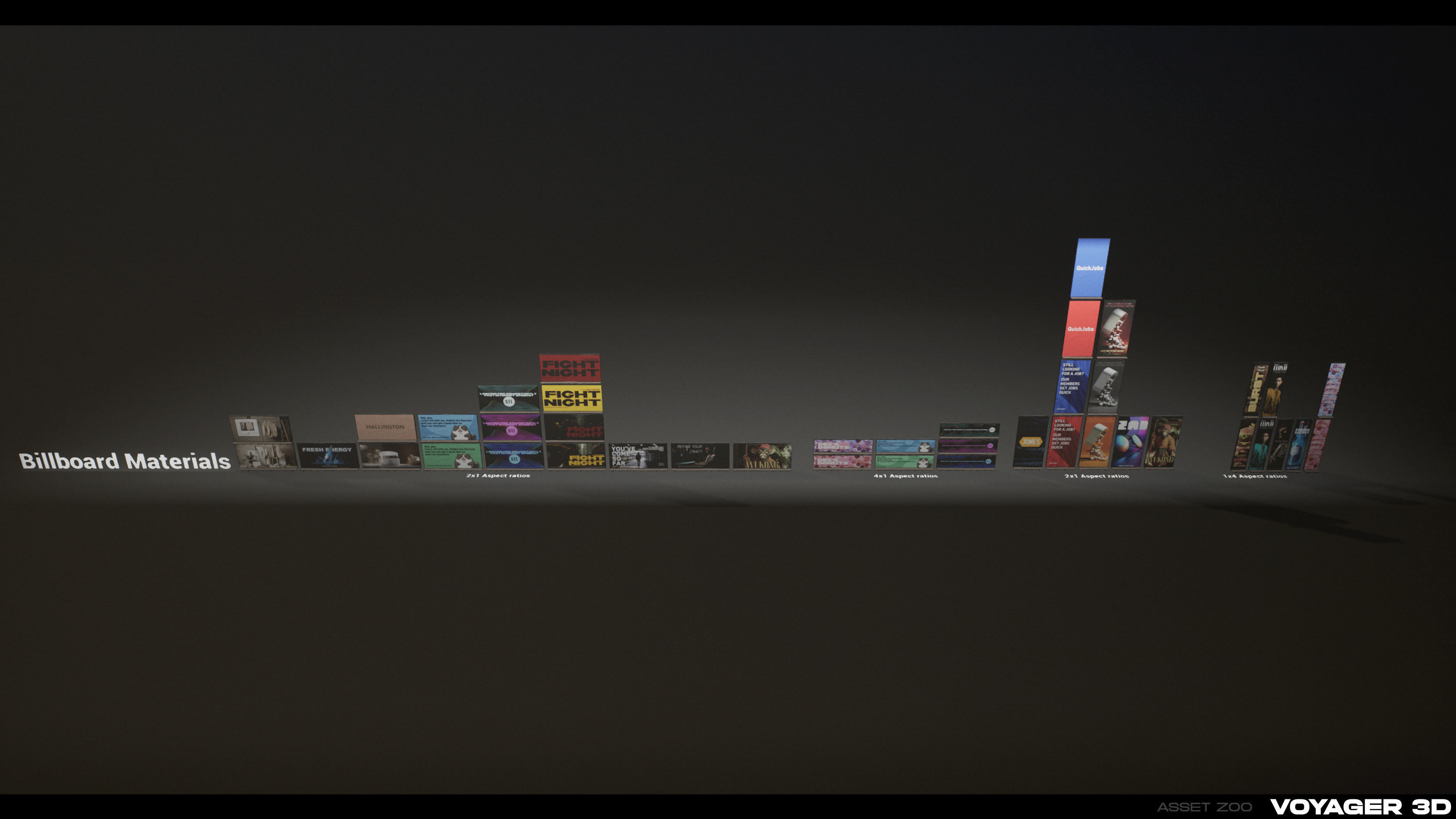 Billboards Pack Vol 01 Low-poly 3D model_10