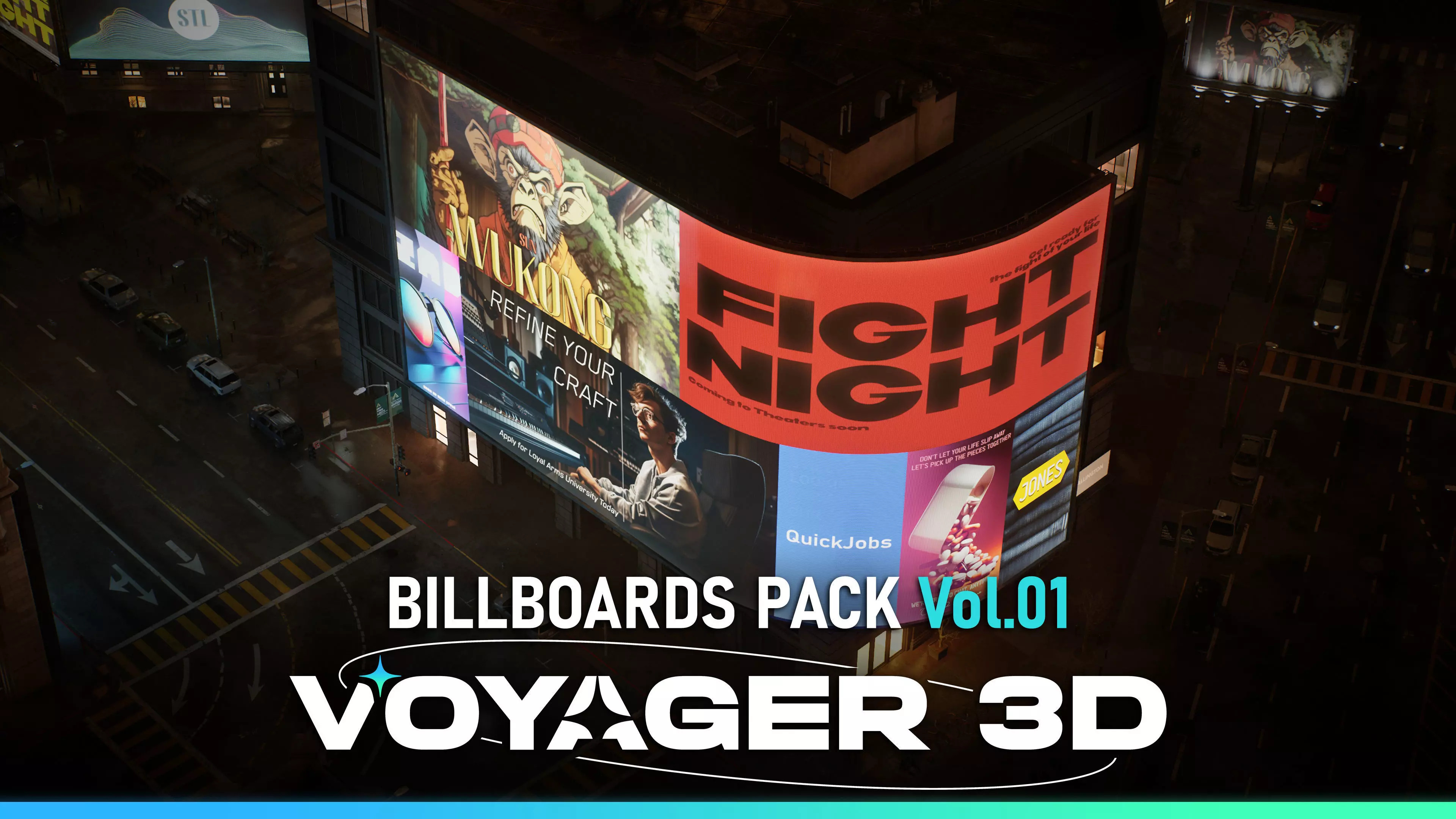 Billboards Pack Vol 01 Low-poly 3D model_0