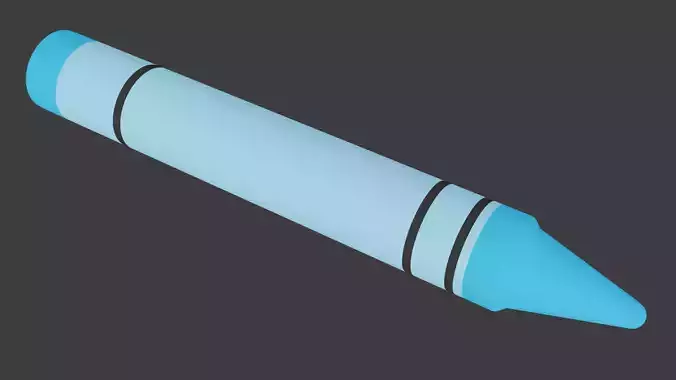 Blue Crayon 3D model