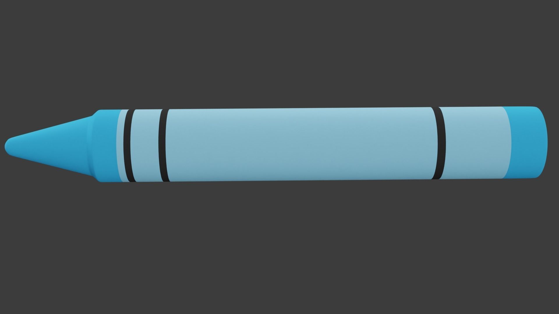 Blue Crayon 3D model_5
