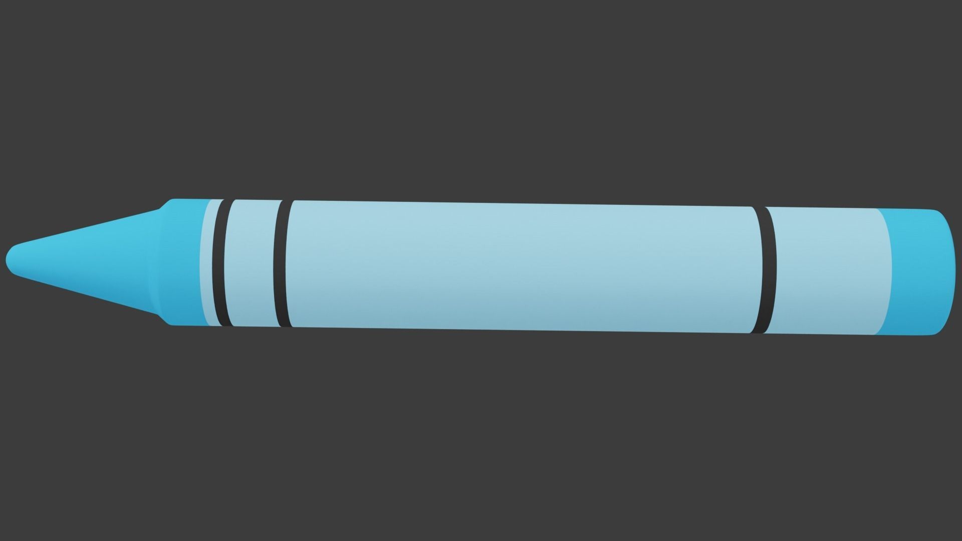 Blue Crayon 3D model_8