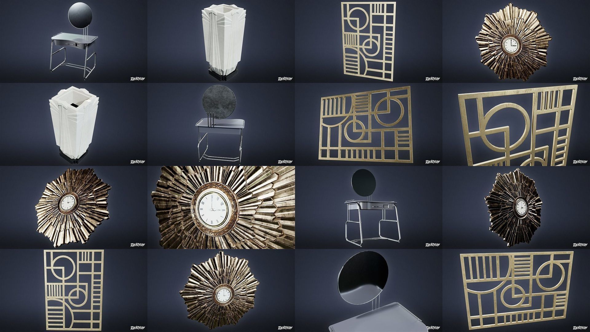 ART DECO - ASSET COMBO PACK 3D Model Collection_10