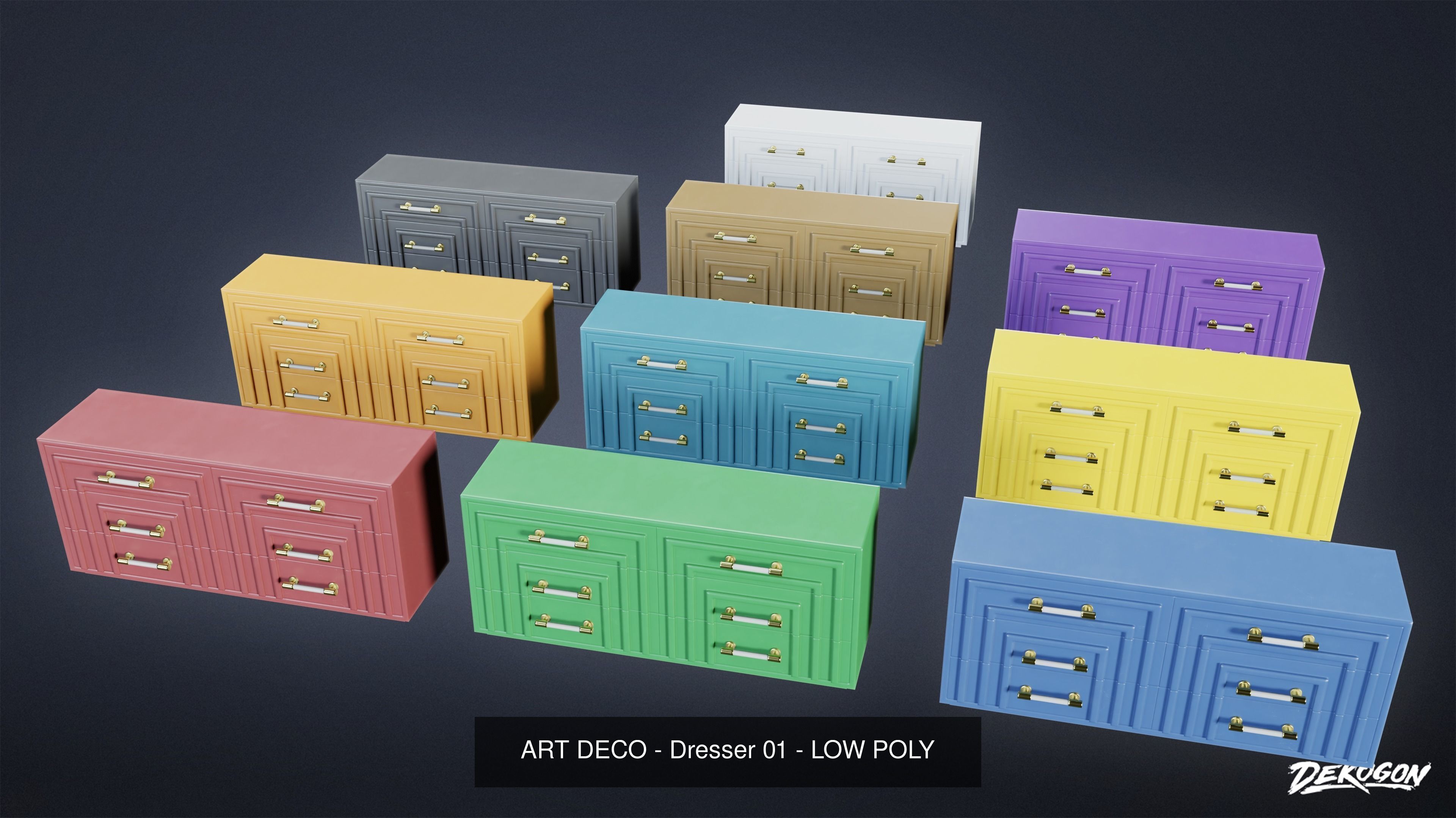 ART DECO - ASSET COMBO PACK 3D Model Collection_42