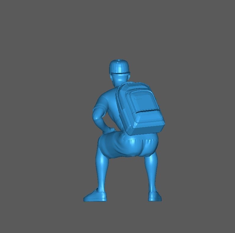 Figure Tim grafitti skala 1-64 diorama miniature 3D print model_7