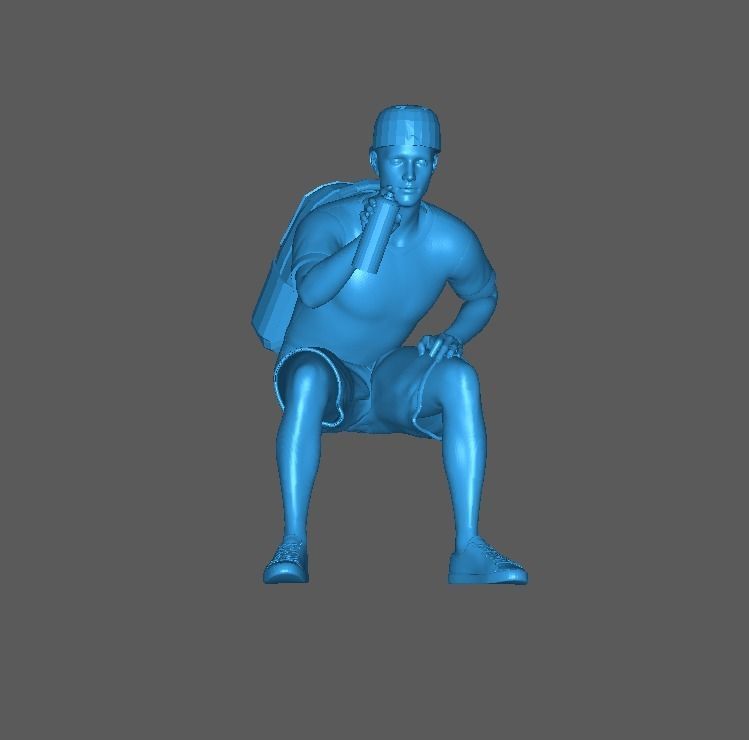 Figure Tim grafitti skala 1-64 diorama miniature 3D print model_5