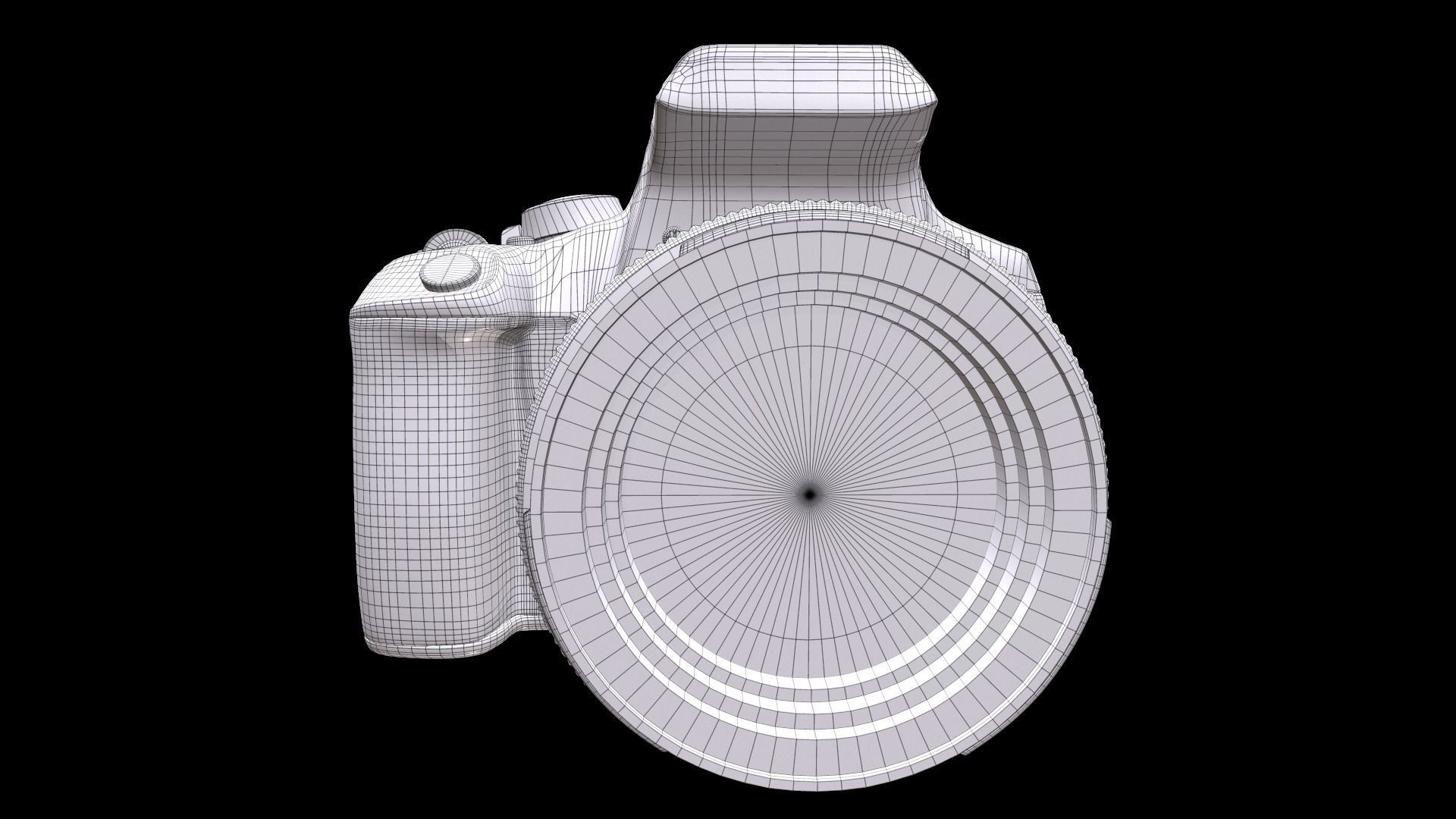 Canon EOS 850D 24 1 Digital SLR Camera Low-poly 3D model_13