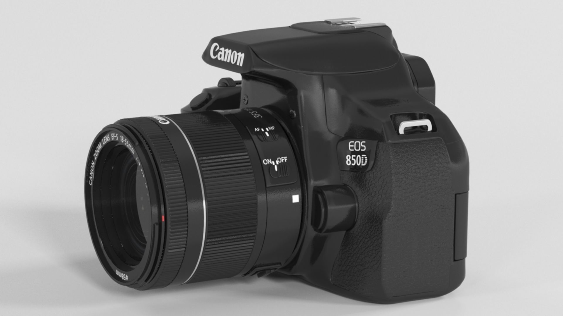 Canon EOS 850D 24 1 Digital SLR Camera Low-poly 3D model_3