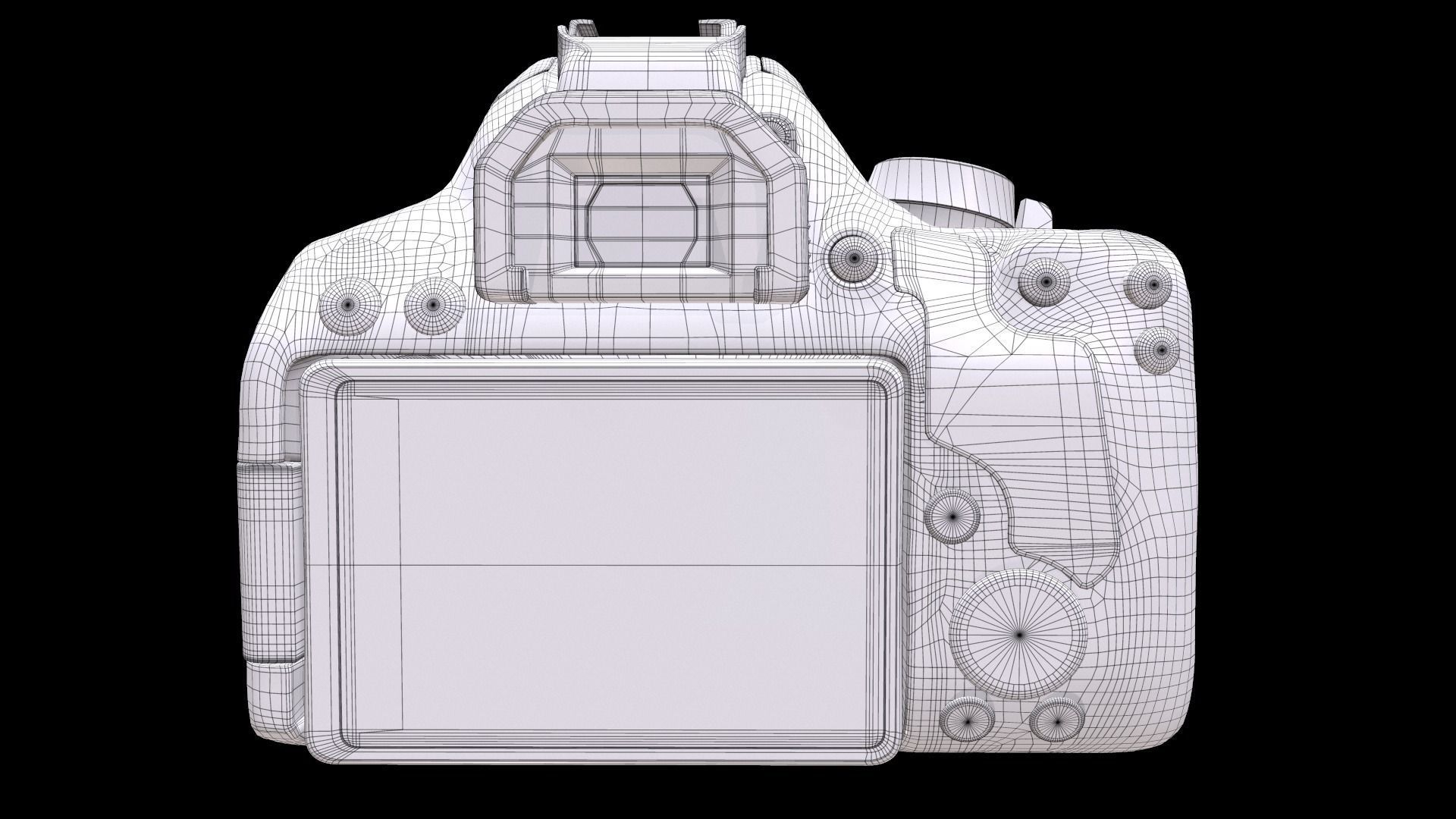 Canon EOS 850D 24 1 Digital SLR Camera Low-poly 3D model_14