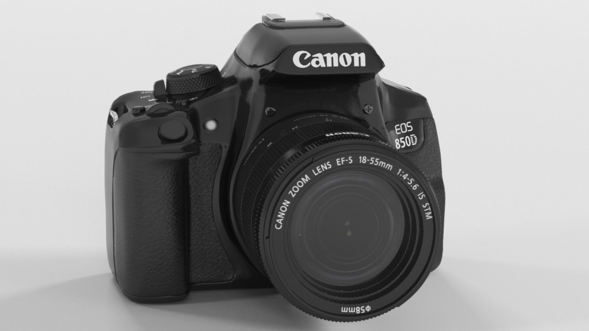 Canon EOS 850D 24 1 Digital SLR Camera Low-poly 3D model_11