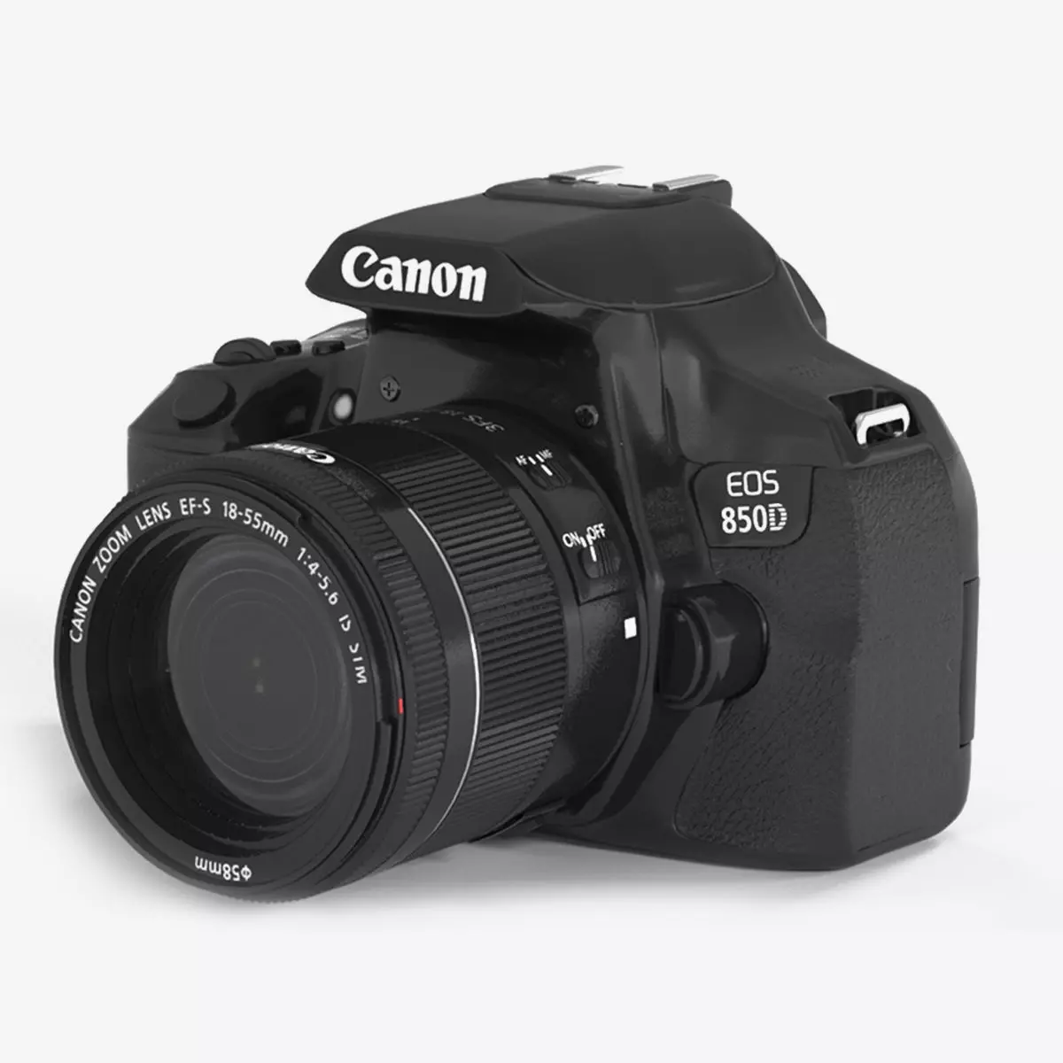 Canon EOS 850D 24 1 Digital SLR Camera Low-poly 3D model_0
