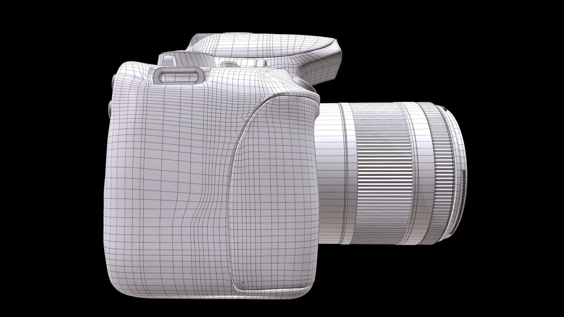 Canon EOS 850D 24 1 Digital SLR Camera Low-poly 3D model_16