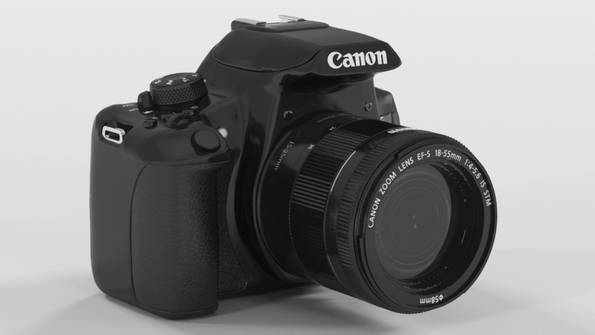 Canon EOS 850D 24 1 Digital SLR Camera Low-poly 3D model_10