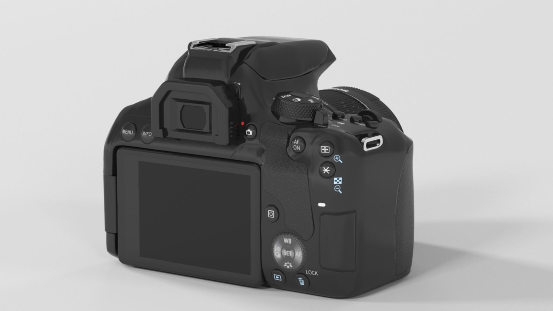 Canon EOS 850D 24 1 Digital SLR Camera Low-poly 3D model_7