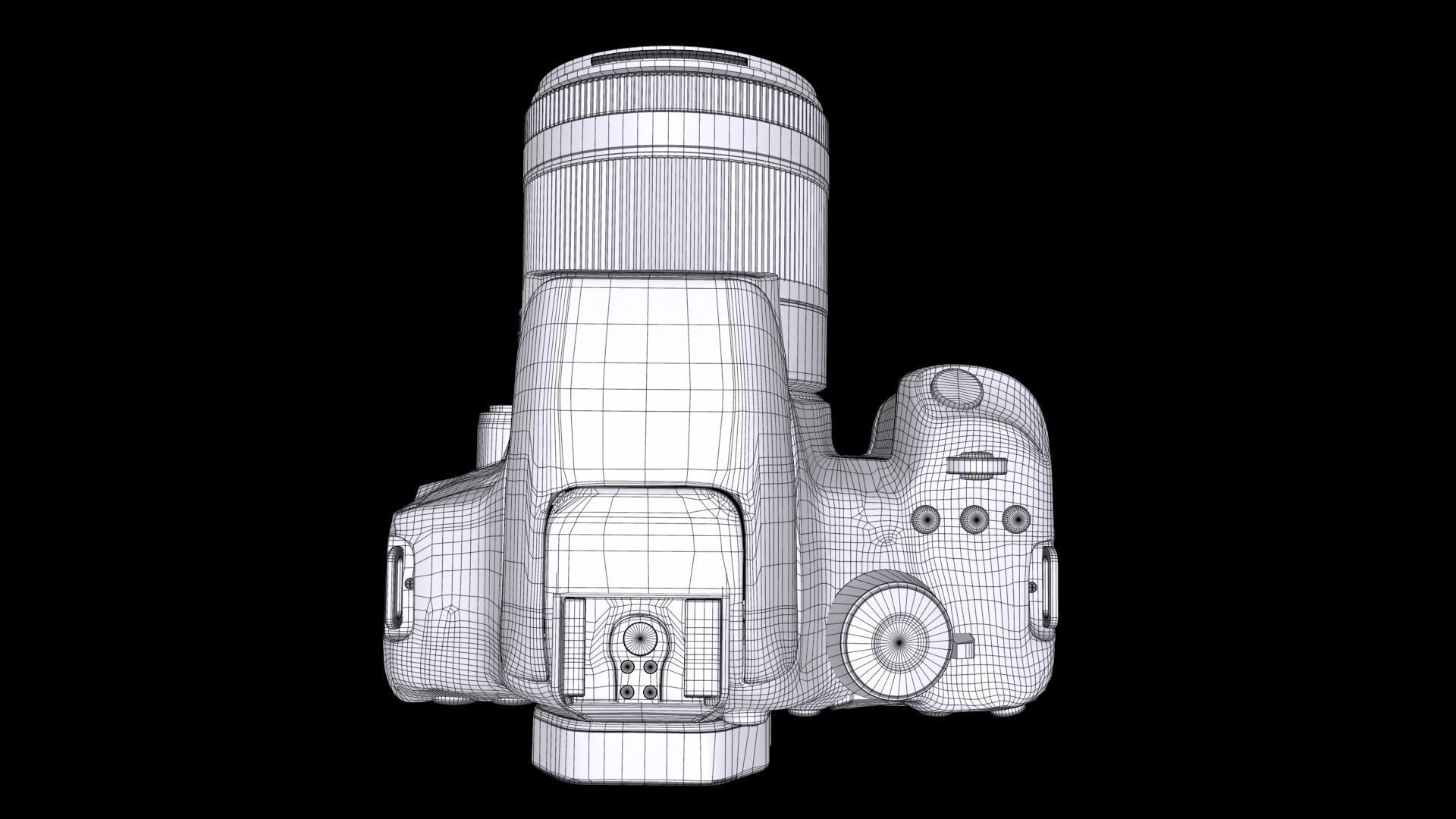 Canon EOS 850D 24 1 Digital SLR Camera Low-poly 3D model_18