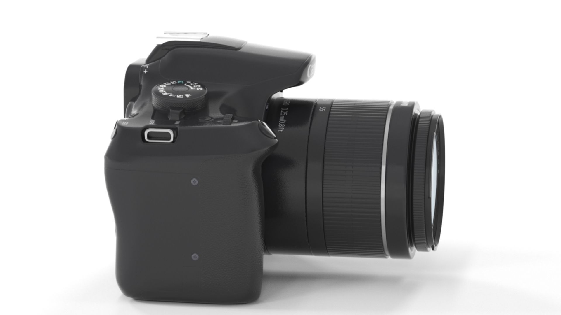 Canon EOS Rebel T7 DSLR Camera Low-poly 3D model_3