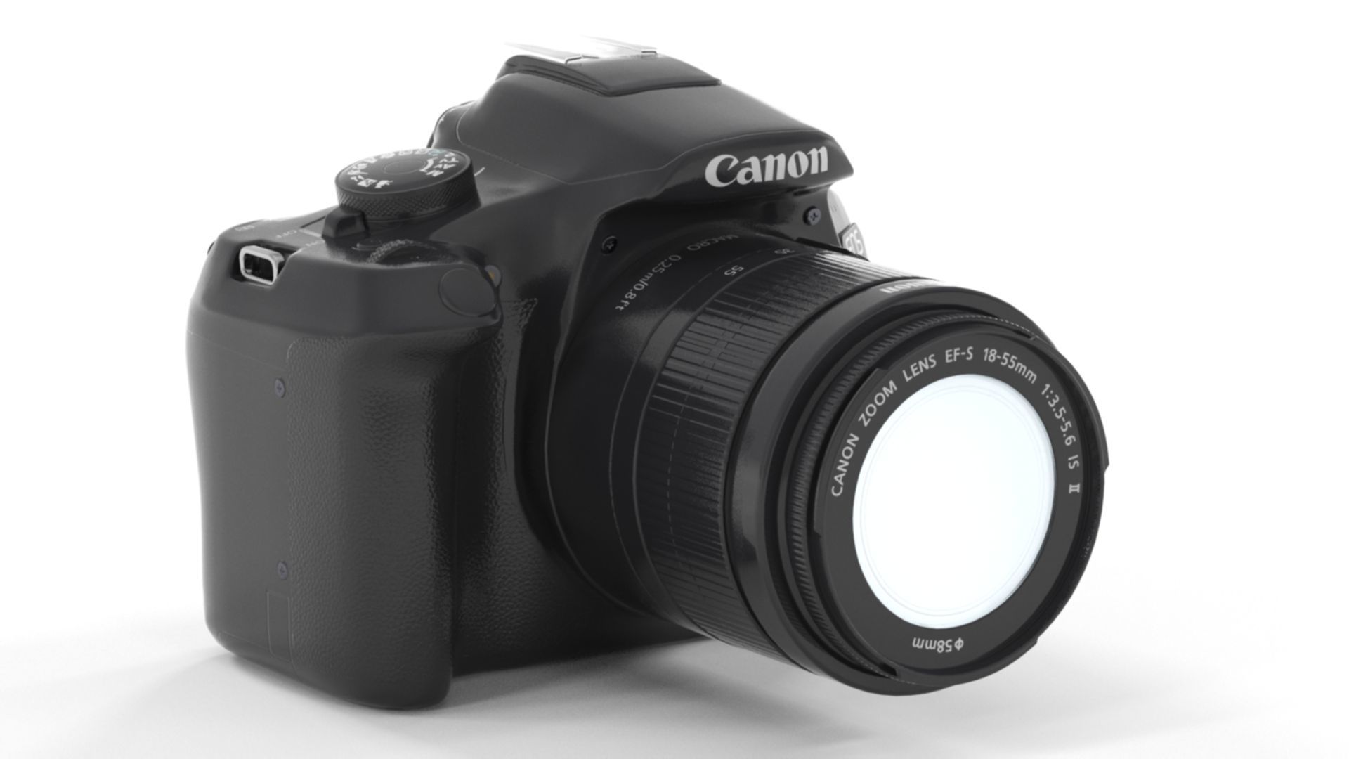 Canon EOS Rebel T7 DSLR Camera Low-poly 3D model_2