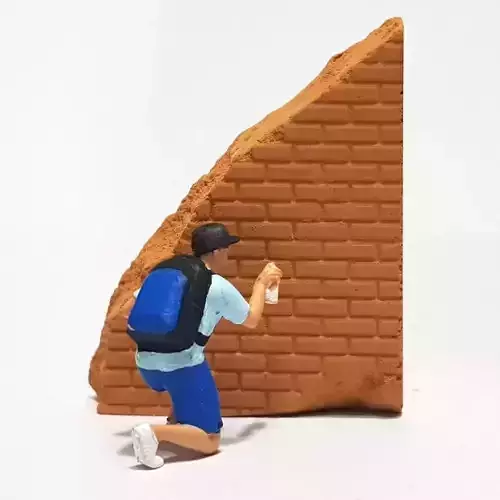 Figure Vian grafitti skala 1-64 diorama miniature