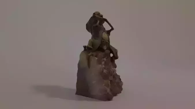 Elf playing a flute 3D model