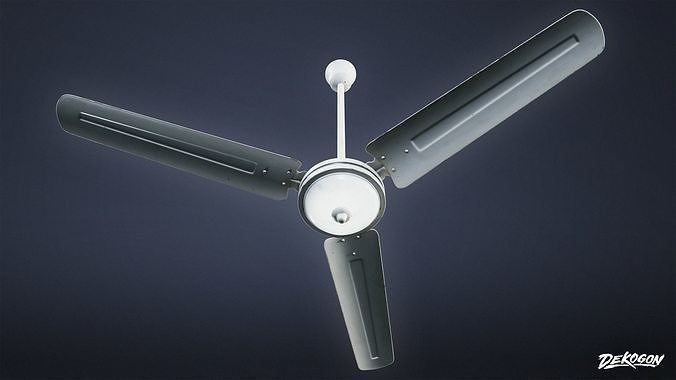 LIGHTING - Ceiling Fan 01 - LOW POLY AND NANITE Low-poly 3D model