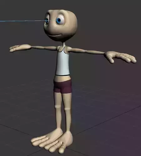 Cartoon Character Low-poly 3D model