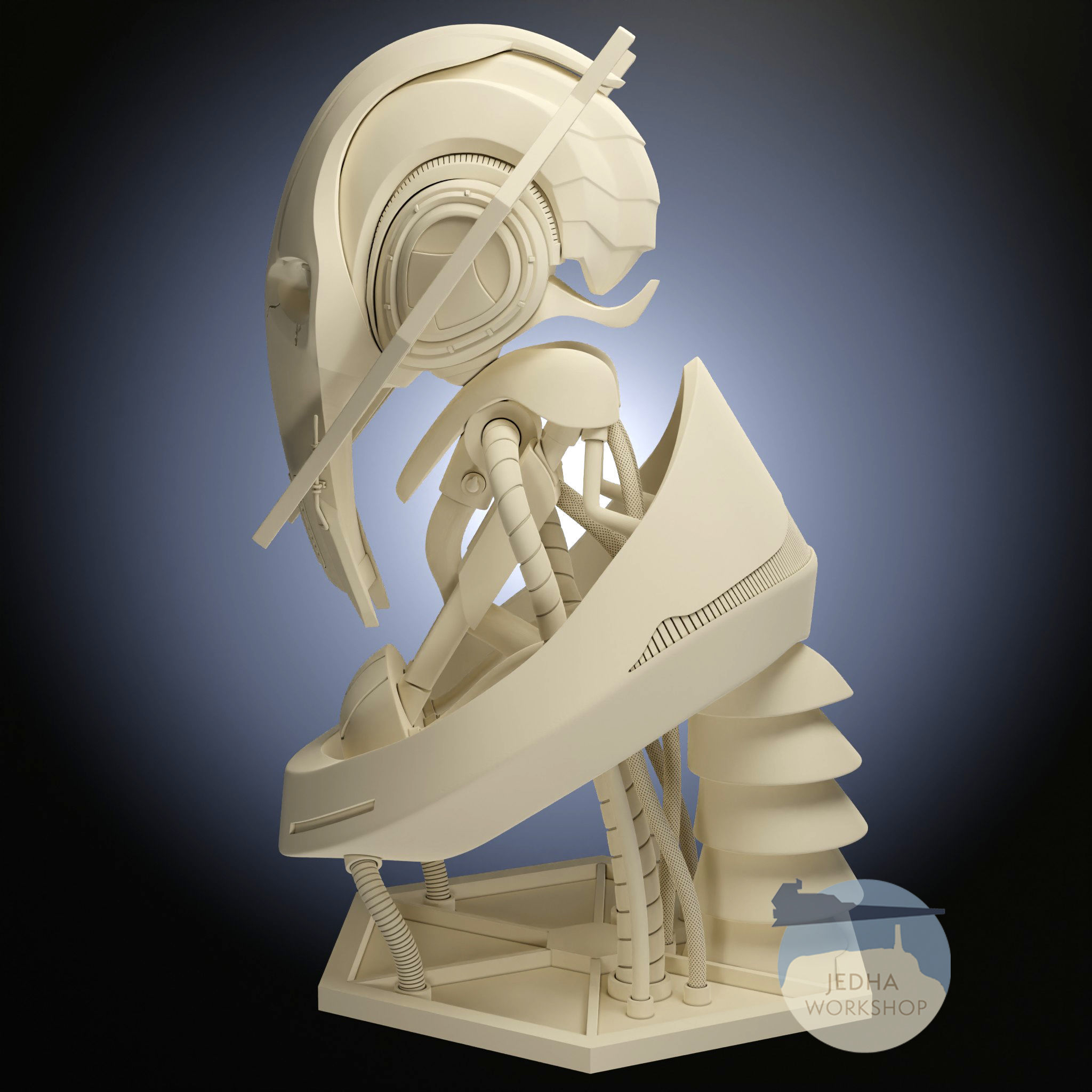 General Grievous Bust STL 3D Print Files  3D print model_2