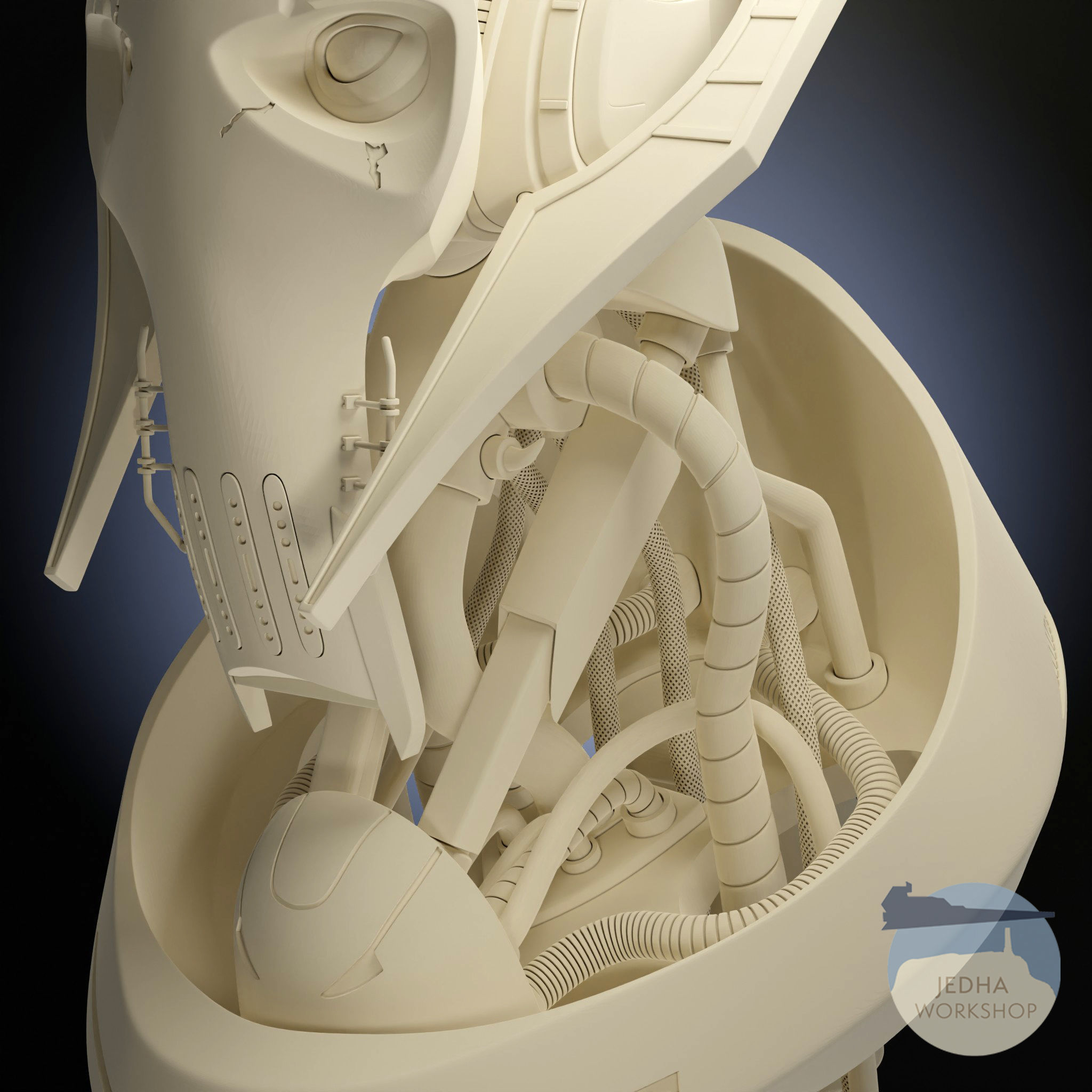 General Grievous Bust STL 3D Print Files  3D print model_4