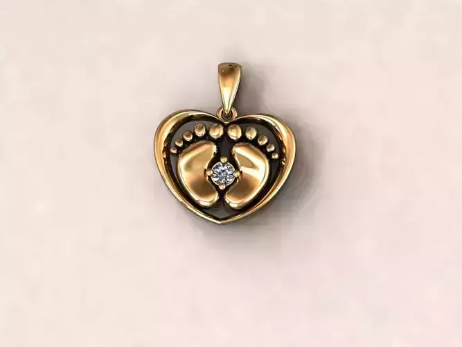 Baby heels baby foot pendant 39