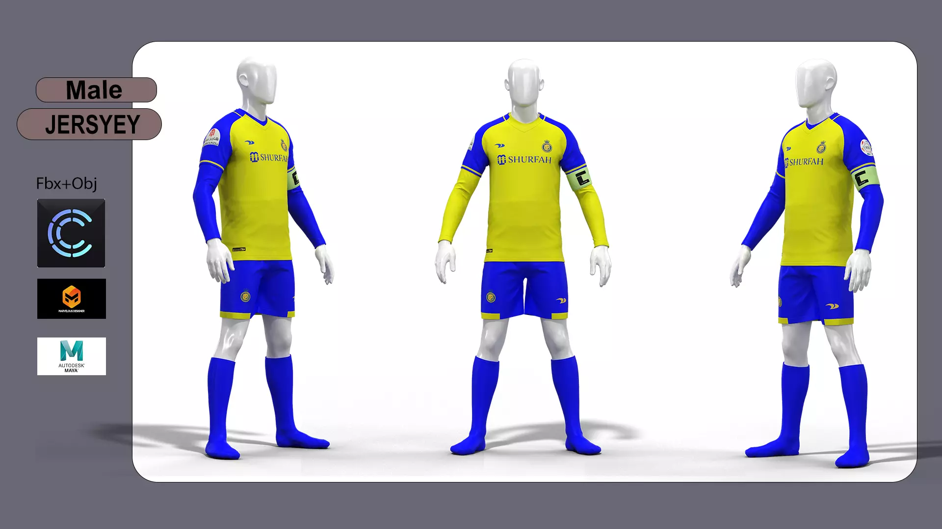 Al-Nassr Football jersey 3D model 3D model