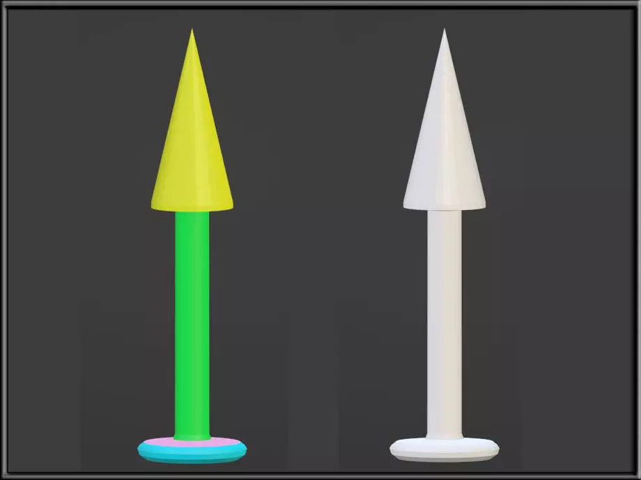 Labret Studs Low-poly 3D model