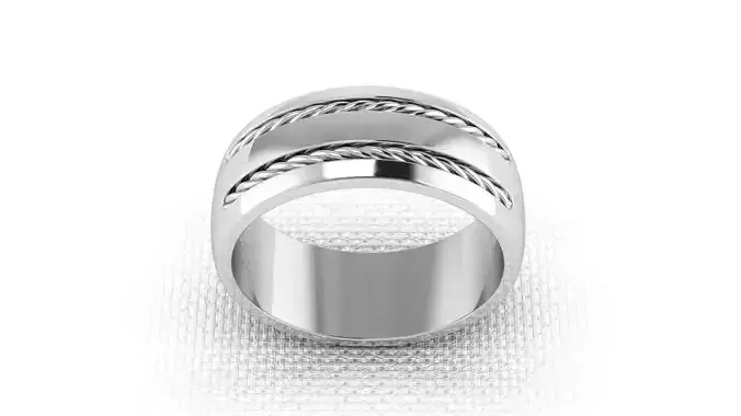 Jewelry silver massive ring for men and women 3D print model