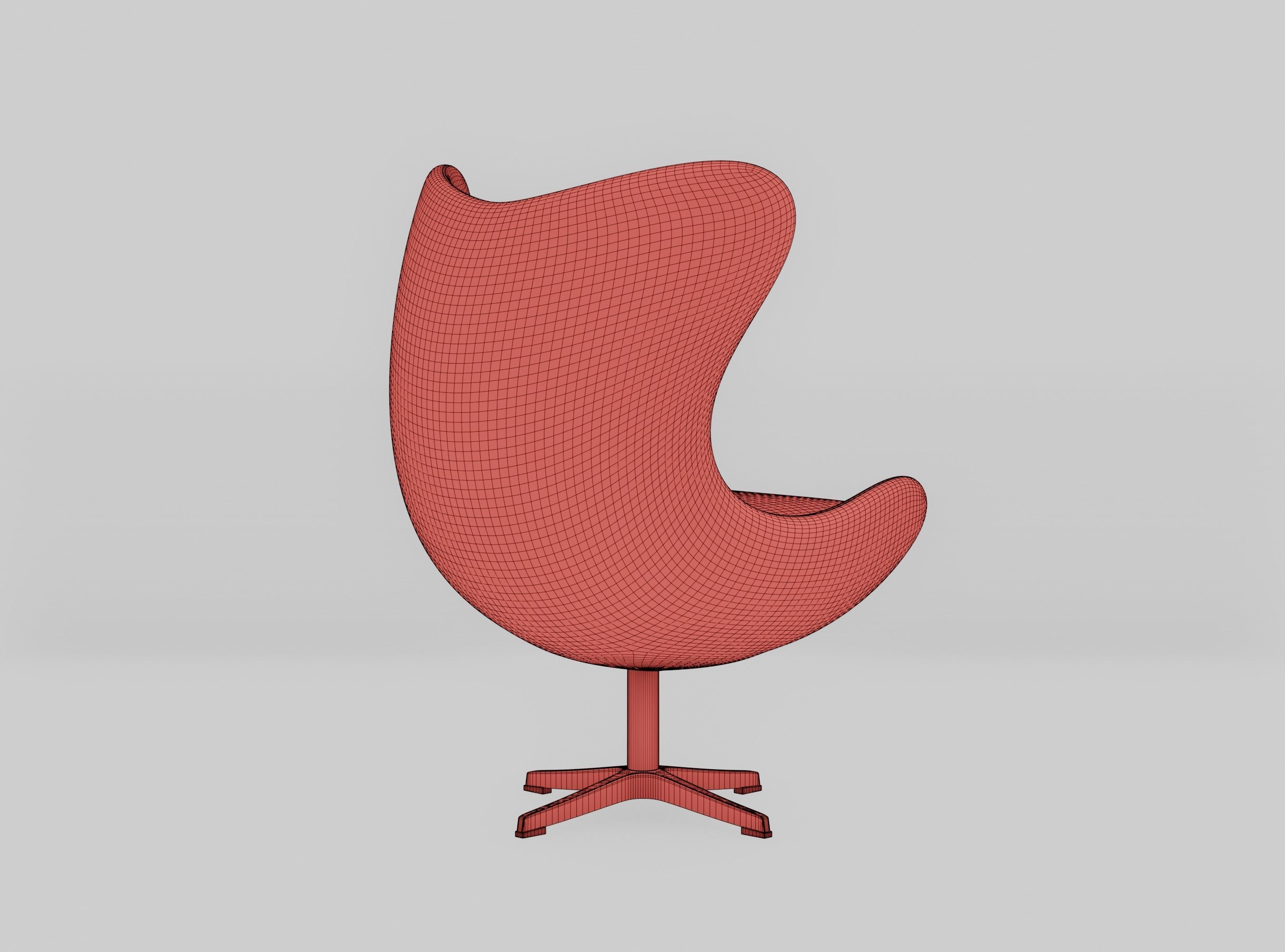 Egg chair by Arne Jacobsen 3D model_14