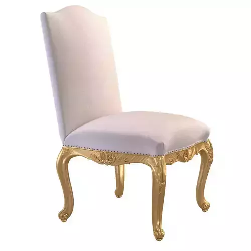 French Louis XV Style Giltwood Dining Classic Antique Chairs 3D model