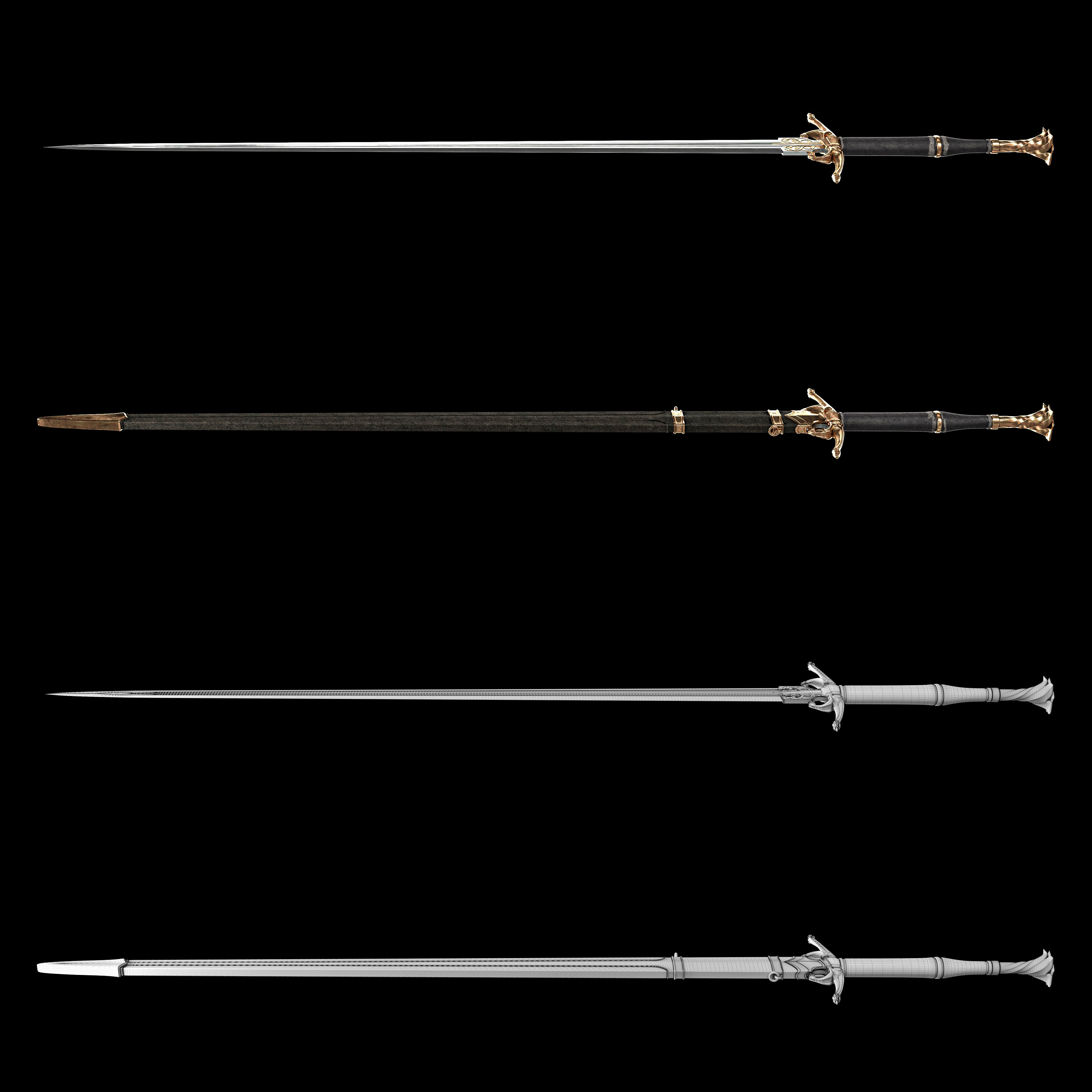 Dragons sword 3D model_15