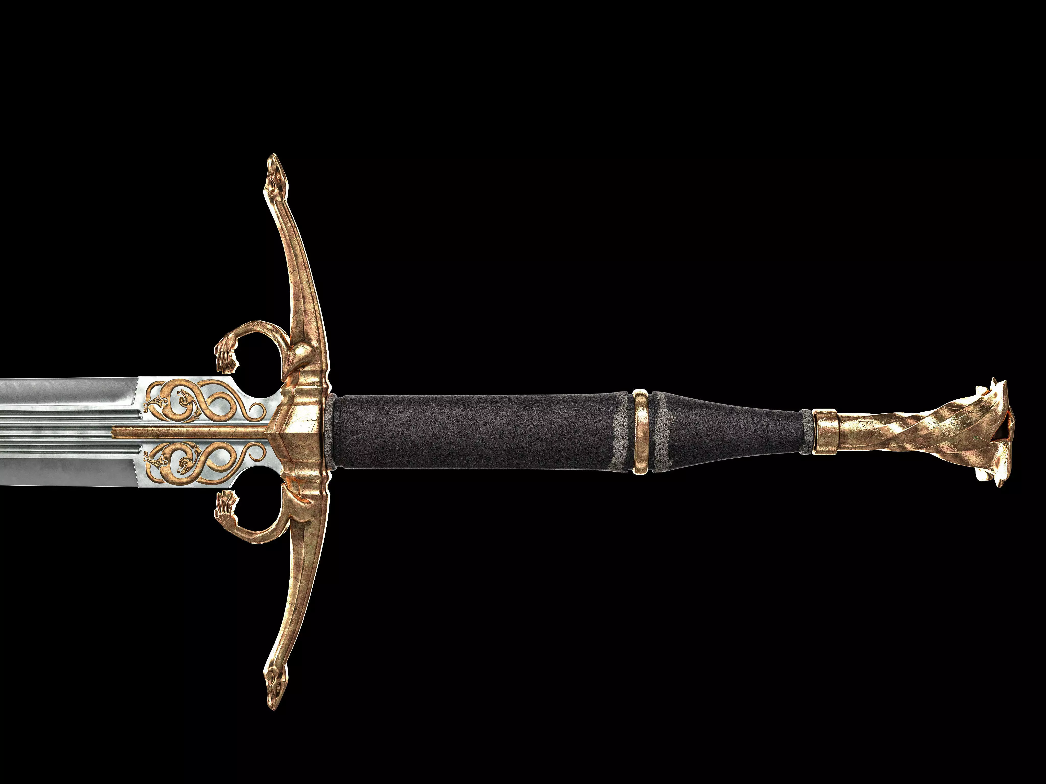 Dragons sword 3D model_0